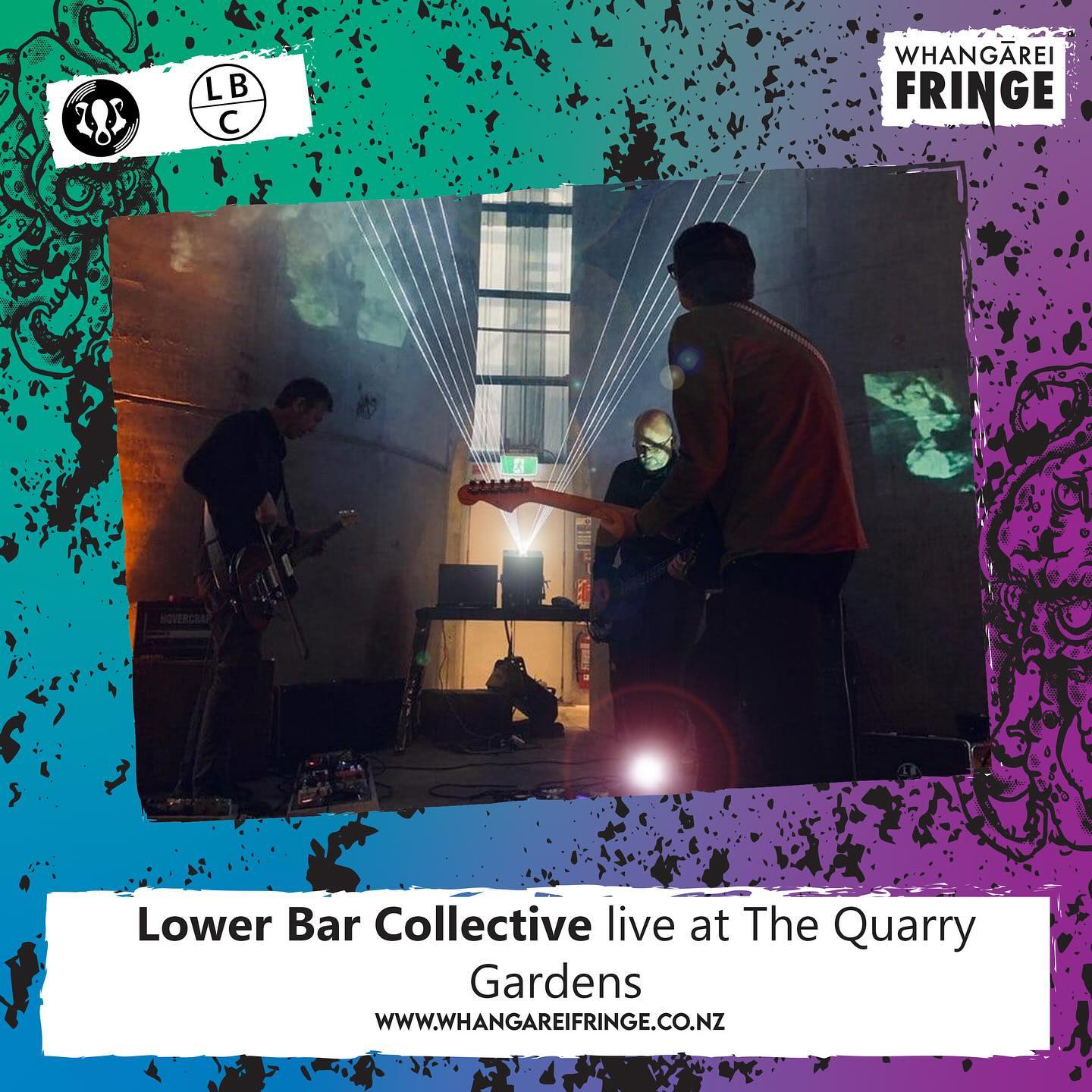 lower bar collective perform at Quarry Gardens Whangarei Fringe Festival 2024