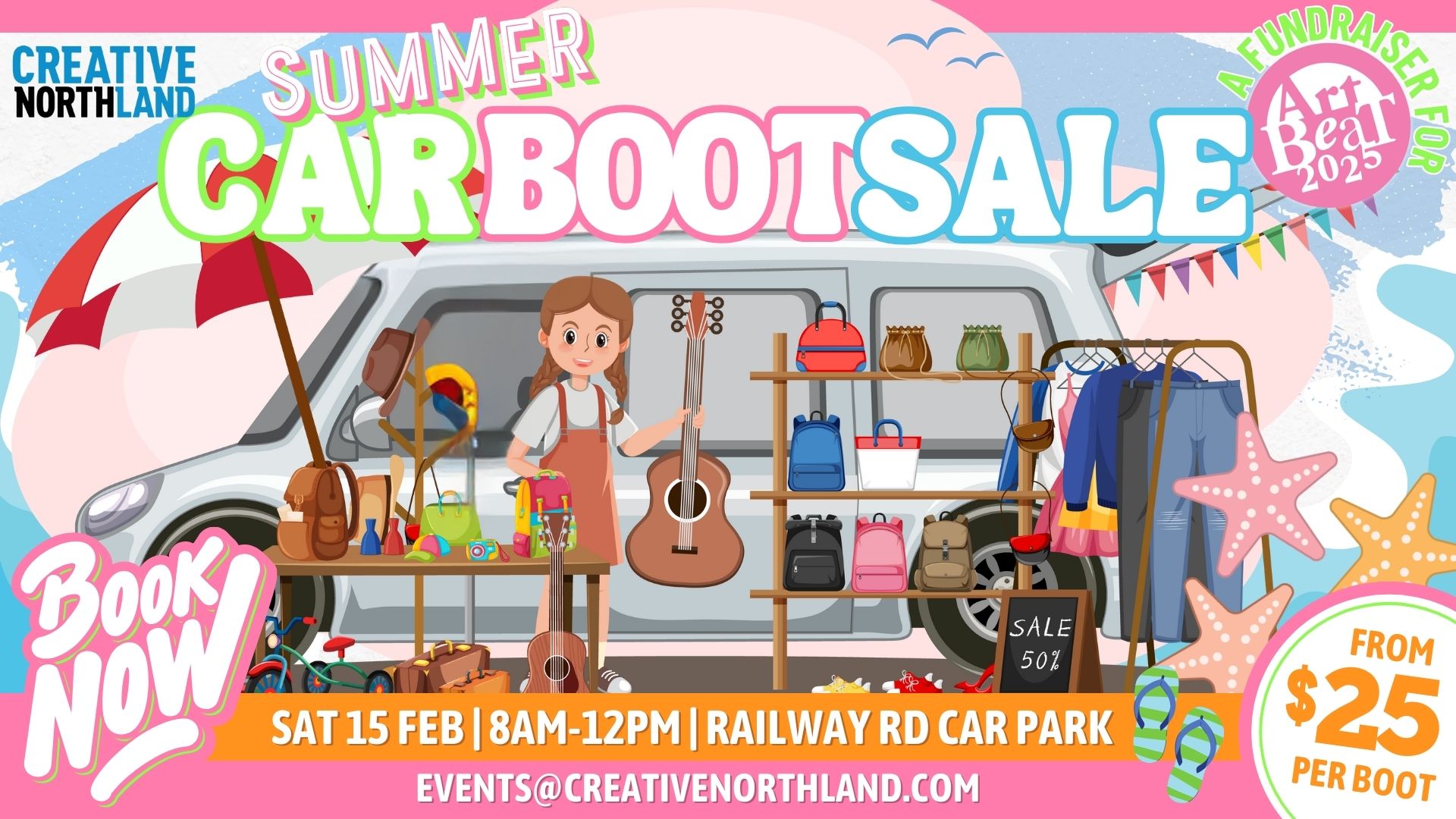 Creative Northland Car Boot Sale ArtBeat fundraiser